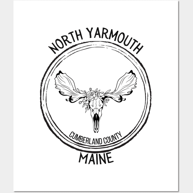 North Yarmouth Maine Moose Wall Art by TrapperWeasel